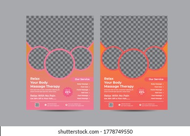 Vector Beauty and Spa Flyer Design Template.  Beauty Print Template.