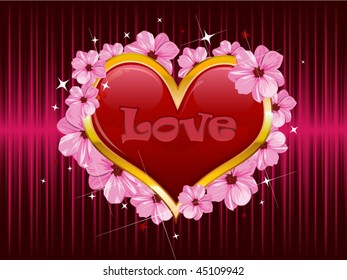 vector beauty valentine card