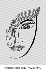 Vector beauty woman