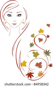 Vector beauty woman