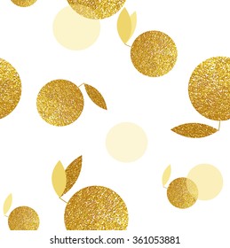 Vector beautyful seamless with golden apples , for invitations and card.