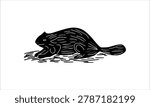 Vector Beaver flag or Naval Ensign (1775)