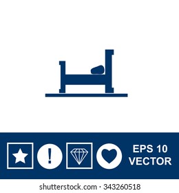Vector bed icon.