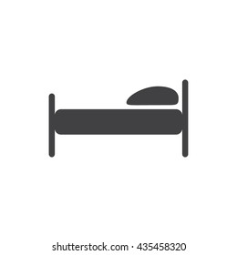 Vector bed icon. Hotel icon.