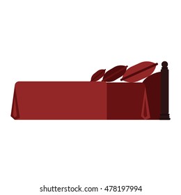 Vector bed icon interior home rest
