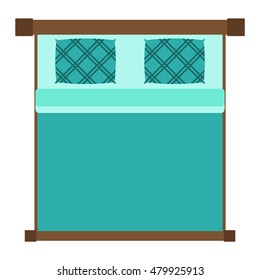 Vector bed icon interior home rest