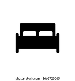 Vector bed icon. Sign or symbol icons isolated on white background