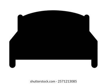 vector bed silhouette with white background.