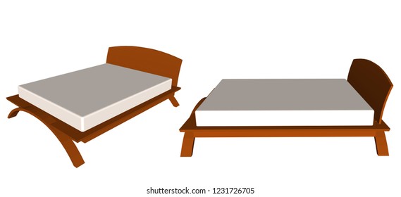 Vector Bed wood floor sleeper with sofa