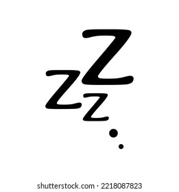 Vector Bedtime Sleep Sign Of Three Zzz, Snore Or Dream Nap Sound Icon. Vector Snoring Sleeper Sign. Snooze Symbol, Rest And Relax Zzz Doodle