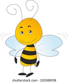 Bee Animal Cartoon Vector Illustration Stock Vector (Royalty Free ...