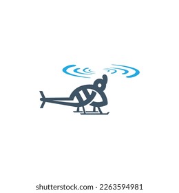 Vector is a bee Helicopter. Migration
