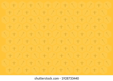 
Colmena de abejas vectoras en tonos amarillos.