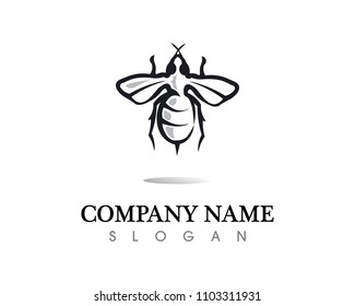 vector bee honey honey bee logo nice orange sweet unique warm design
