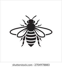 Vector bee icon. isolated on white background