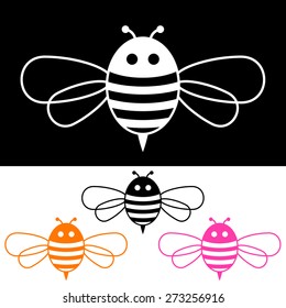 Vector bee icons