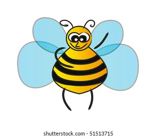 vector bee isolated on white background
