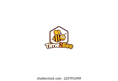 Vector bee logo or honey comb logo template