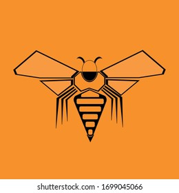 Vector bee logo or wasp logo