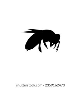 vector bee silhouette model black color