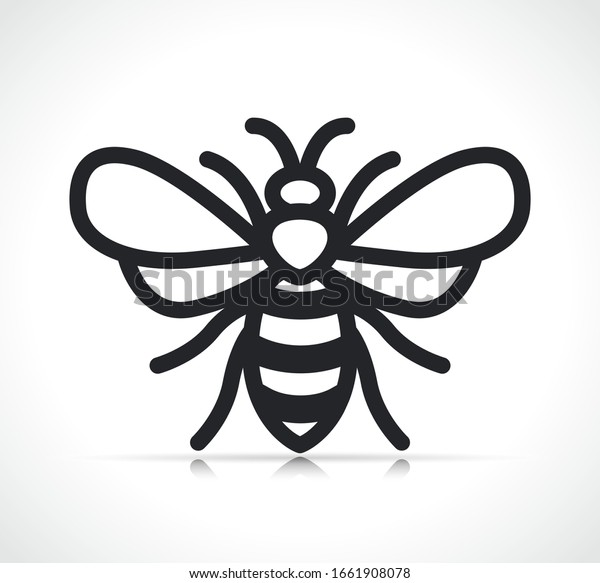 Vector Bee Symbol Icon Isolated Stock Vector (Royalty Free) 1661908078 ...