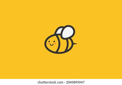 Vector Bee Yellow Logo Design