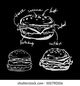 vector beef illustration hamburger sandwich cheese cheeseburger