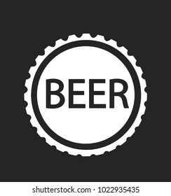 Vector beer bottle cap icon