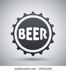 Vector Beer Bottle Cap Icon