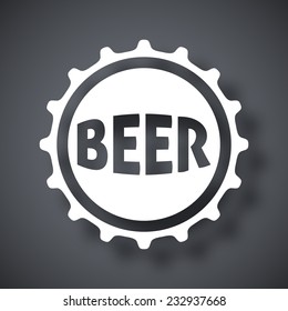 Vector beer bottle cap icon