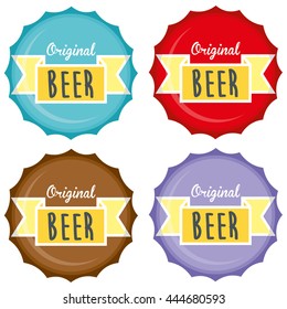 Vector beer bottle cap icon