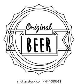 Vector beer bottle cap icon