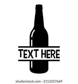 Vector Beer Bottle Name Frame