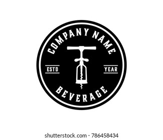 Vector Beer Bottle Openers Tool for Beaf Illustration Symbol Circle Logo Vintage Template