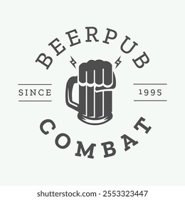 vector beer combat day template