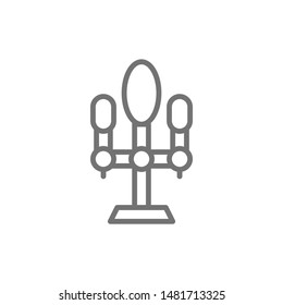Vector beer dispenser, alcohol tap line icon.