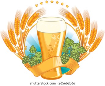 Vector beer emblem