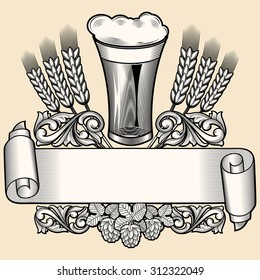 Vector beer emblem
