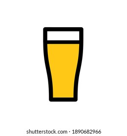 icono del cristal de cerveza vectorial. Eps. 10.