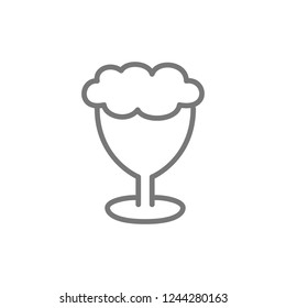 Vector beer glass line icon. Symbol and sign illustration design. Isolated on white background