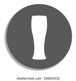 Vector beer icon on a grey background