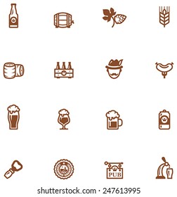 Vector beer icon set