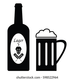 vector beer icons.