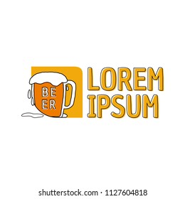 Vector Beer Illustration Can be adapt to festival or celebrating poster, banner, logo and manything used.