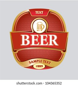 vector beer label