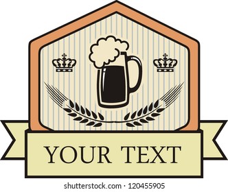 vector beer label design