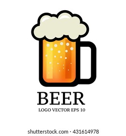 Vector beer logo illustration