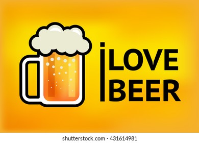 Vector beer logo illustration
