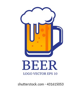 Vector beer logo illustration