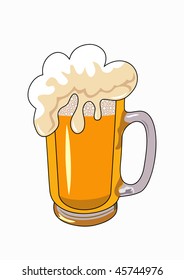 vector beer mug isolated on a white background